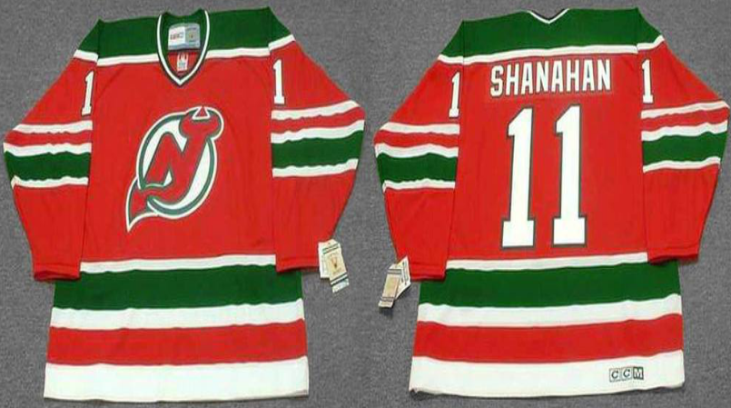 2019 Men New Jersey Devils #11 Shanahan red CCM NHL jerseys